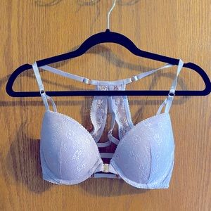 Victorias Secret Very Sexy Push-up!  Lavender lace, with  rose-gold fastenings.